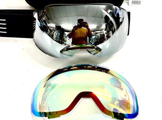 Ispeed Thunder AF Magnetic Snow Goggles - Grey Silver Mirror