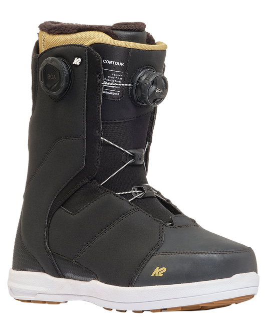 K2 Women's Contour Snowboard Boots - Black Women's Snowboard Boots - Trojan Wake Ski Snow