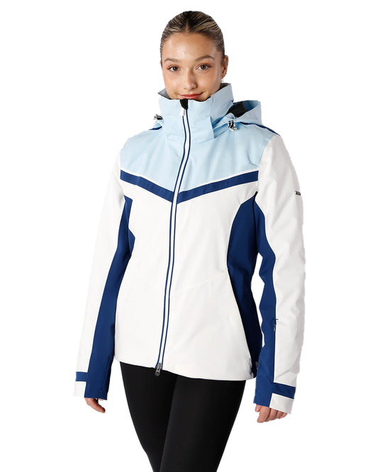 Karbon Solitare Diamond Tech Women's Snow Jacket - Arctic White Women's Snow Jackets - SnowSkiersWarehouse
