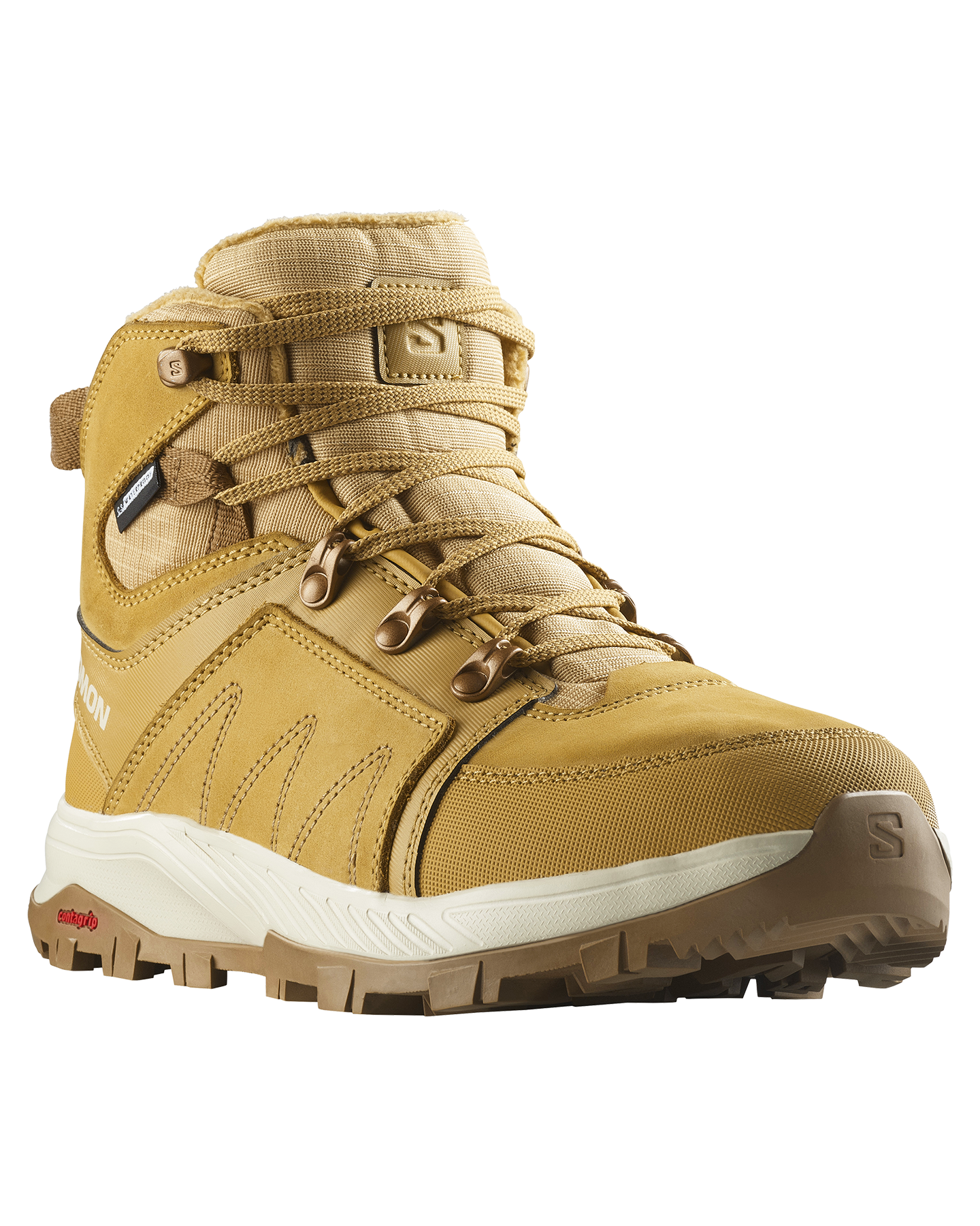 Salomon Women's Outchill Thinsulate™ ClimaSalomon™ Waterproof Hiking Boot - Taffy / Almond Milk / Rawhide Apres Boots - Trojan Wake Ski Snow