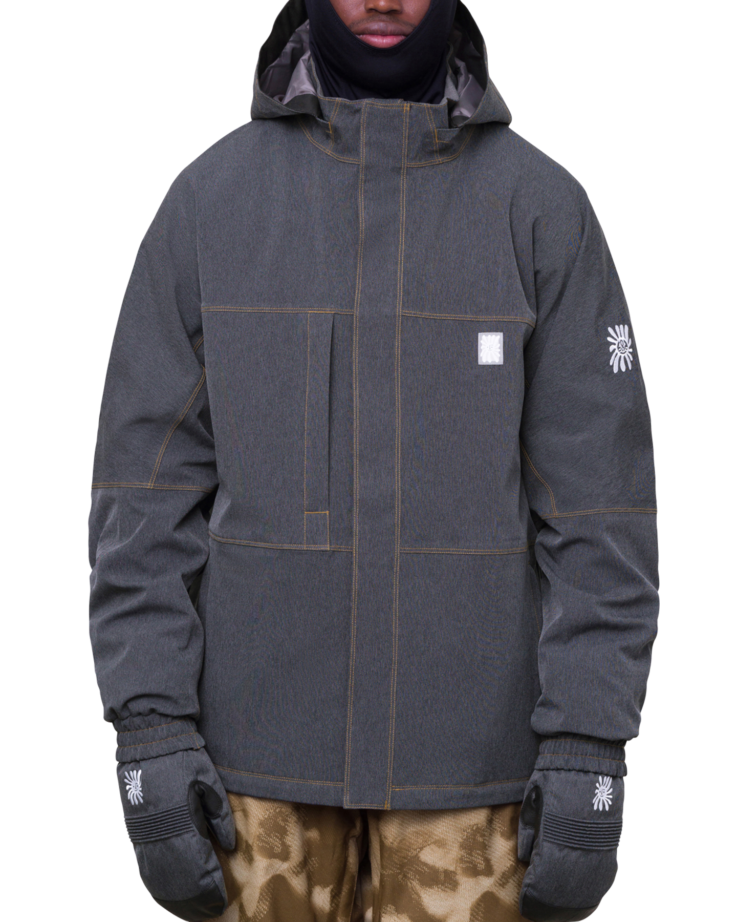 686 Men's Dojo Snow Jacket - Black Denim Snow Jackets - Trojan Wake Ski Snow