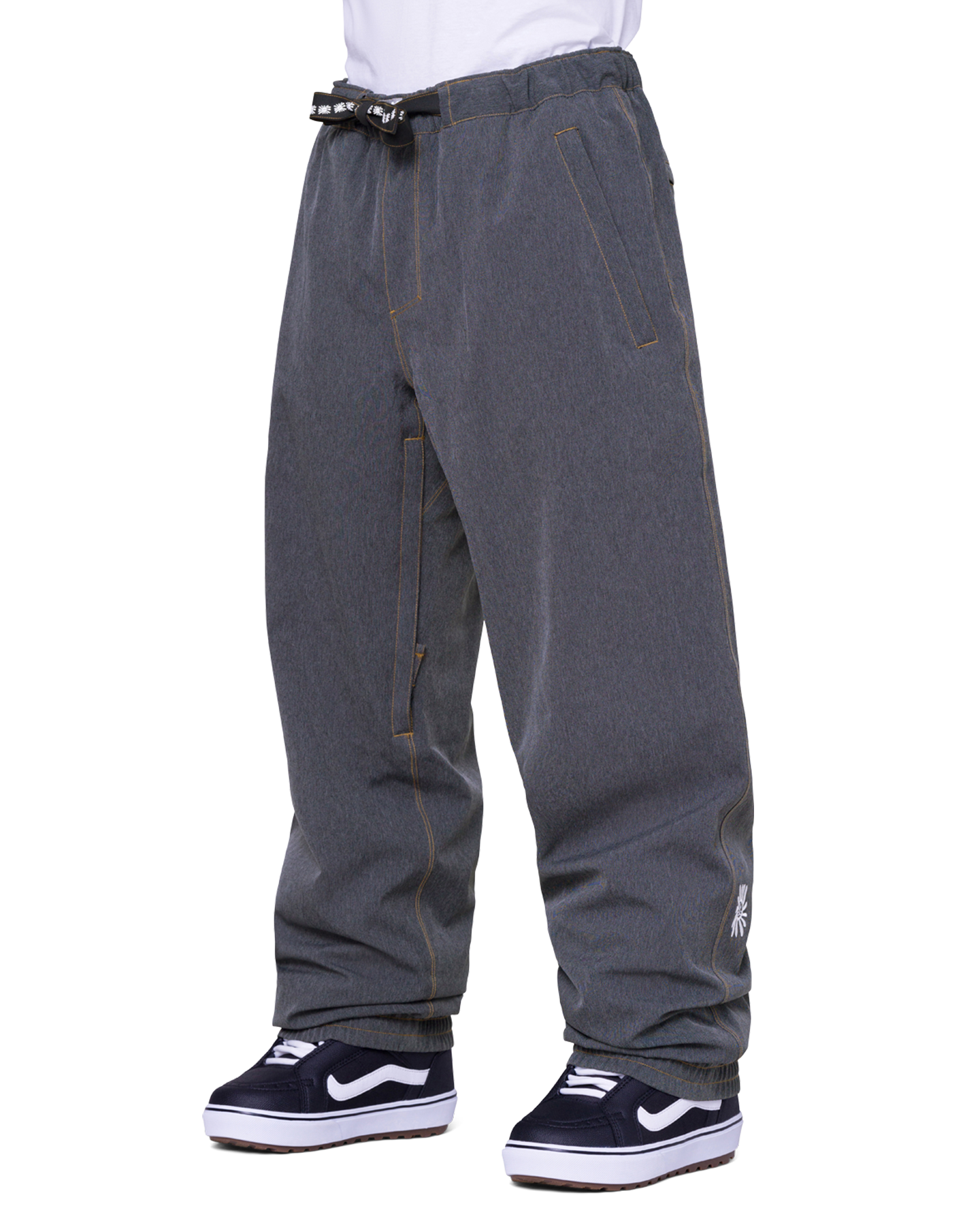 686 Men's Dojo Snow Pants - Black Denim Snow Pants - Trojan Wake Ski Snow