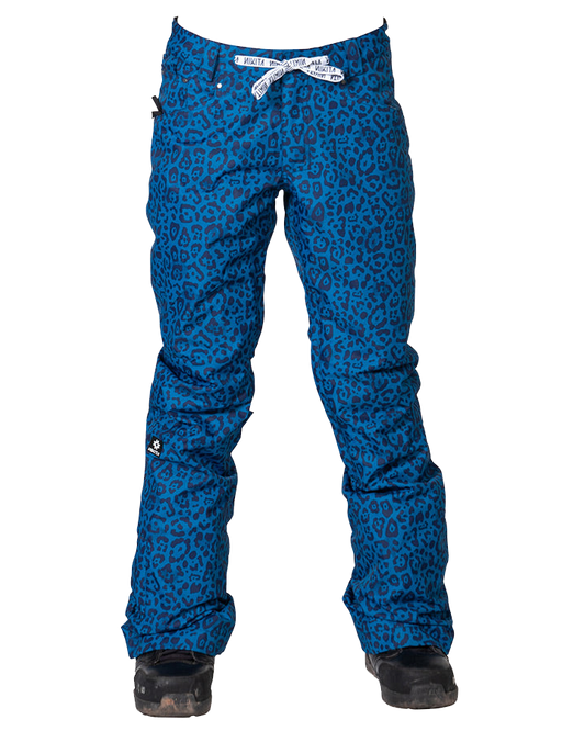 Nikita Womens Cedar Slim Pant - Blue Cheetah - 2021 Women's Snow Pants - SnowSkiersWarehouse