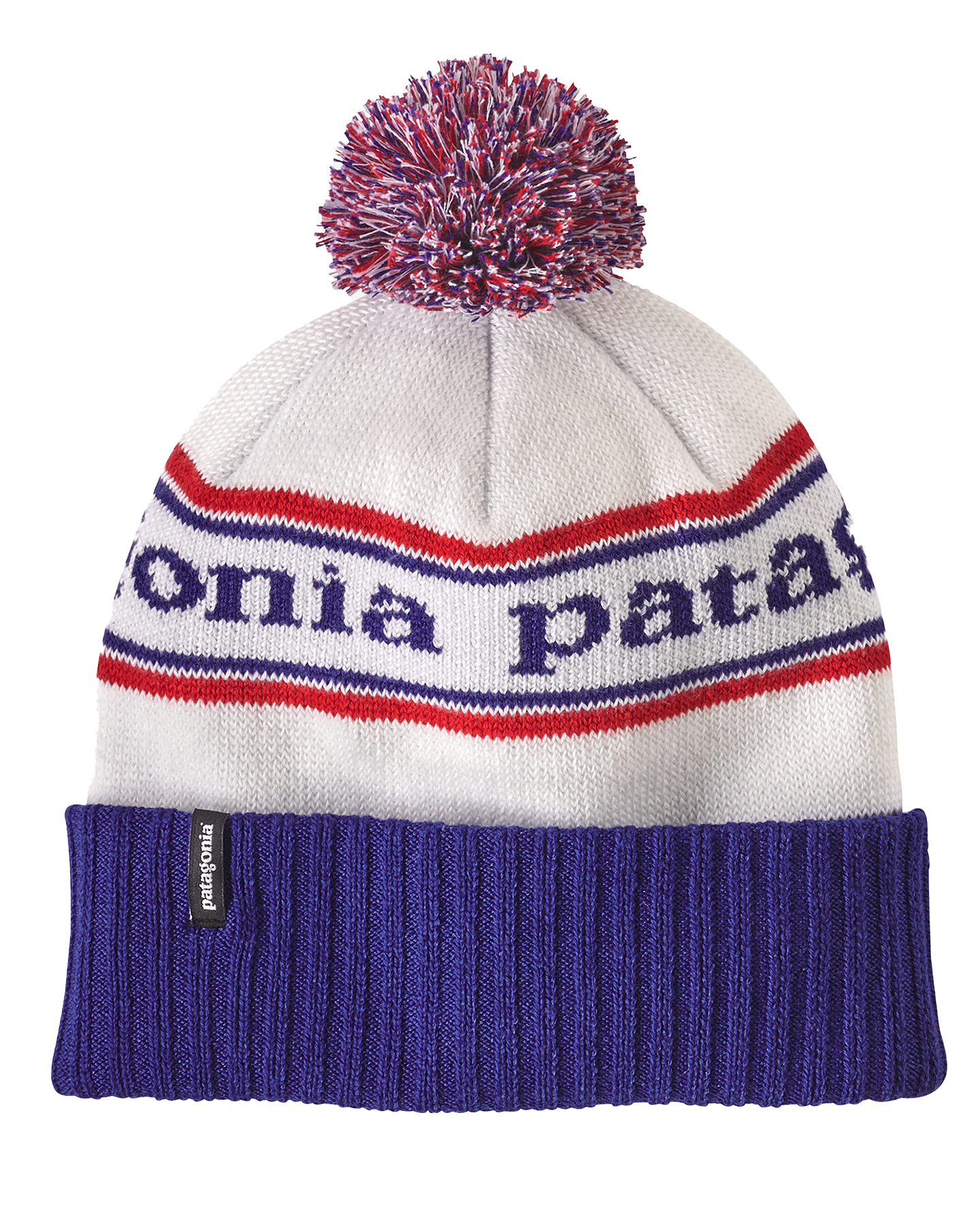 Patagonia Powder Town Beanie  - Park Stripe: Viking Blue Beanies - Trojan Wake Ski Snow