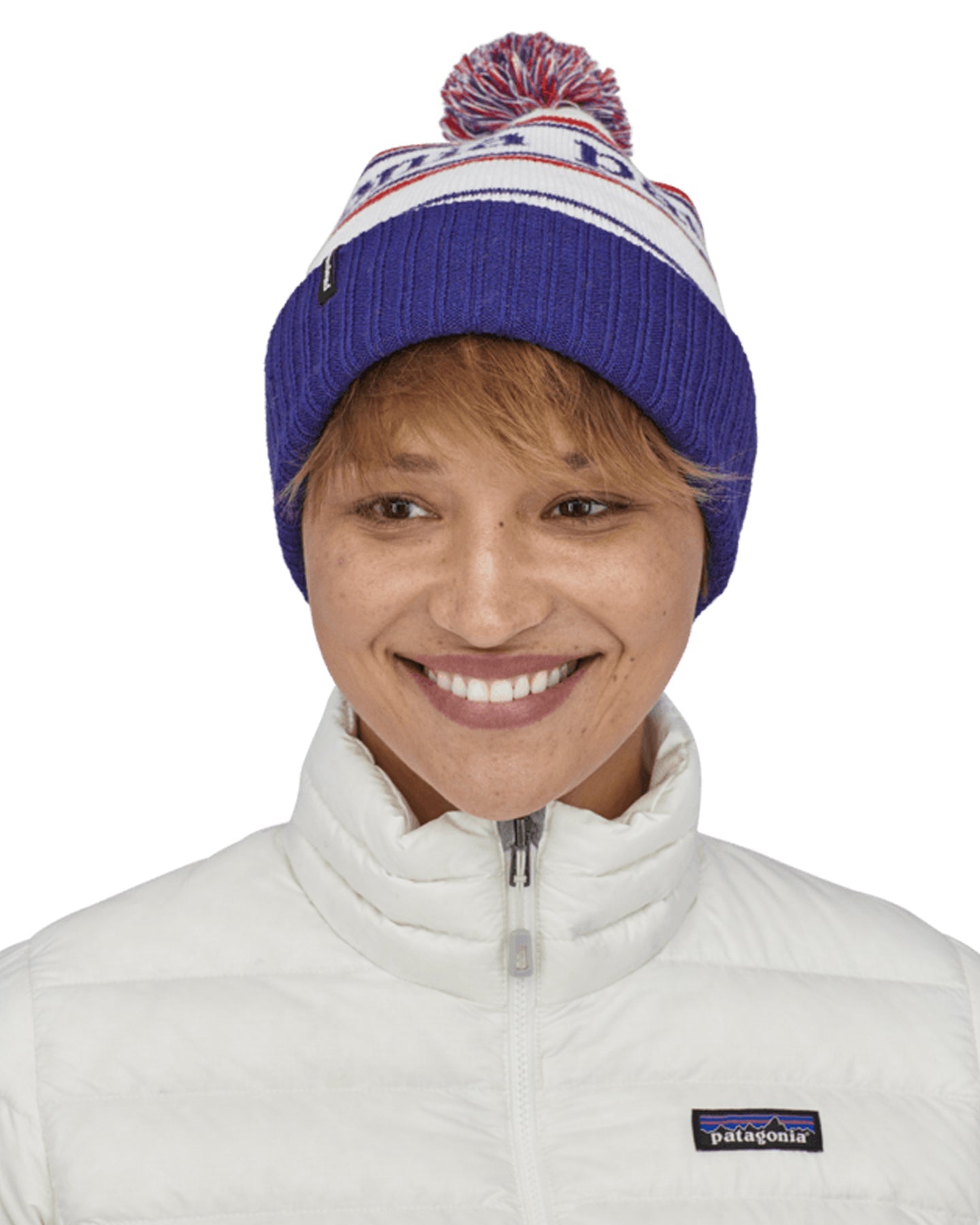 Patagonia Powder Town Beanie  - Park Stripe: Viking Blue Beanies - Trojan Wake Ski Snow