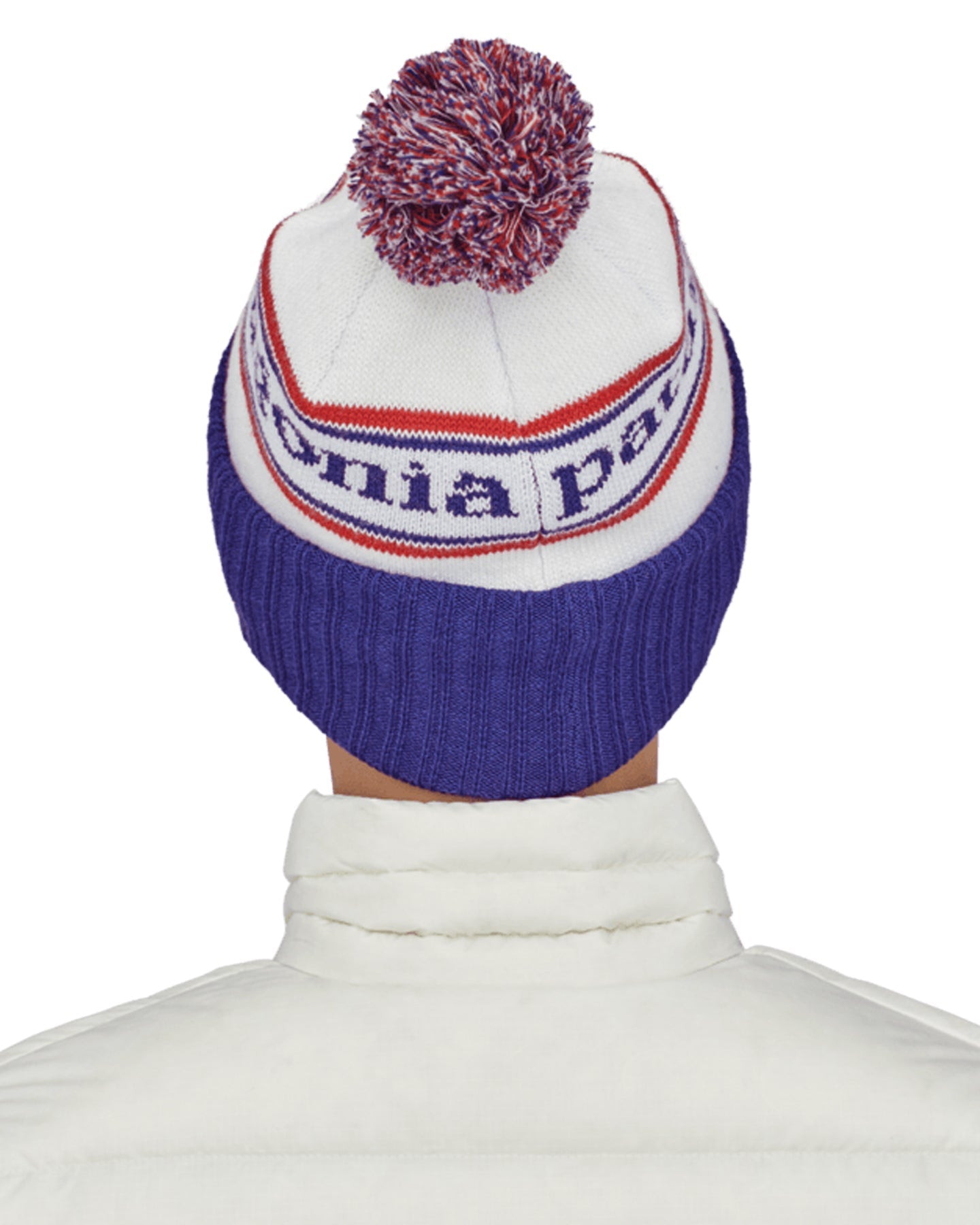 Patagonia Powder Town Beanie  - Park Stripe: Viking Blue Beanies - Trojan Wake Ski Snow