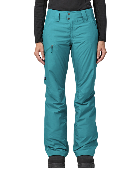 Patagonia Women's Insulated Powder Town Pants - Reg - Belay Blue Women's Snow Pants - Trojan Wake Ski Snow