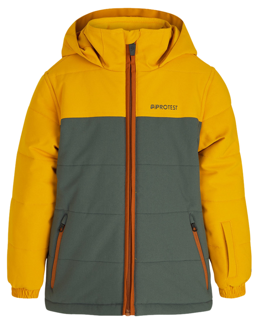 Protest Nadin Toddler Boys Snow Jacket - Dark Yellow - 2023 Snow Jackets - Trojan Wake Ski Snow