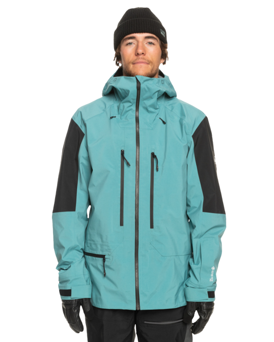 Quiksilver Highline Pro T Rice 3L Gore-Tex Technical Snow Jacket - Brittany Blue Snow Jackets - Trojan Wake Ski Snow