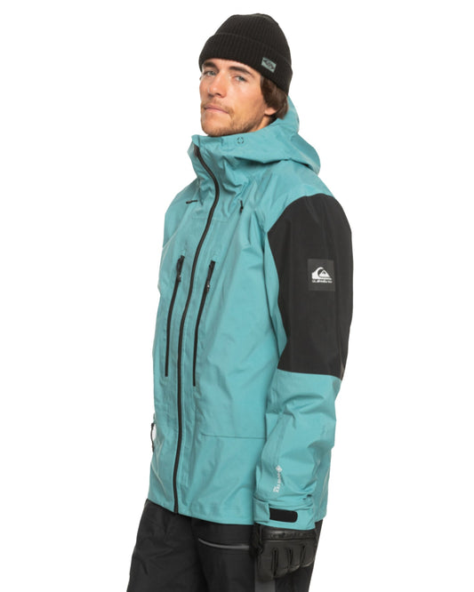 Quiksilver Highline Pro T Rice 3L Gore-Tex Technical Snow Jacket - Brittany Blue Snow Jackets - Trojan Wake Ski Snow