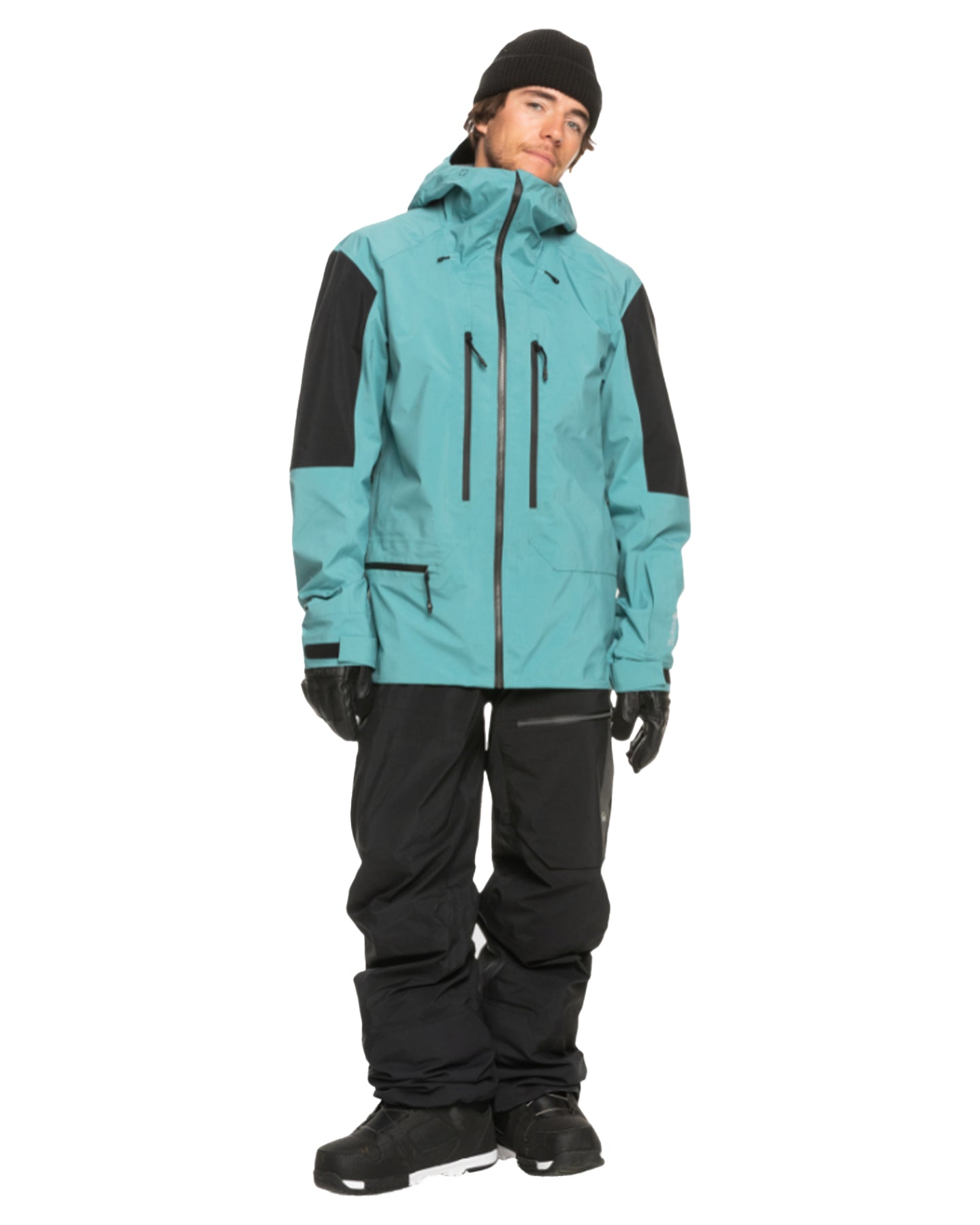 Quiksilver Highline Pro T Rice 3L Gore-Tex Technical Snow Jacket - Brittany Blue Snow Jackets - Trojan Wake Ski Snow