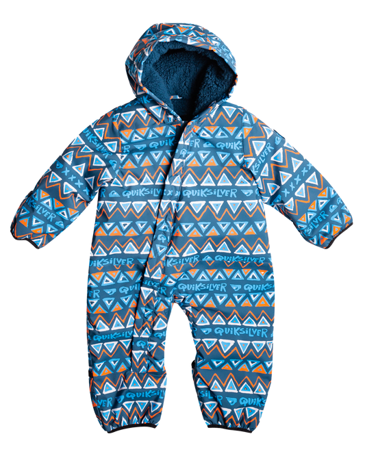 Quiksilver Baby Snow Suit - Snow Pyramid / Majolica Blue Kids' Snow Onesies - SnowSkiersWarehouse