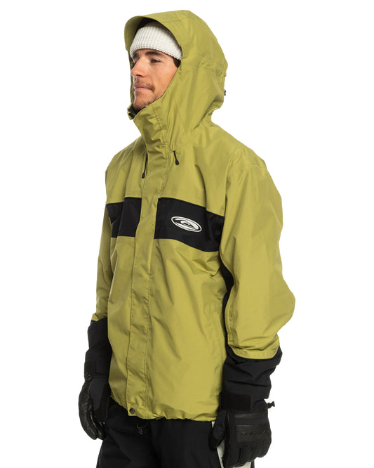 Quiksilver Men's High Altitude Gore-Tex® Technical Snow Jacket - Green Olive Men's Snow Jackets - SnowSkiersWarehouse