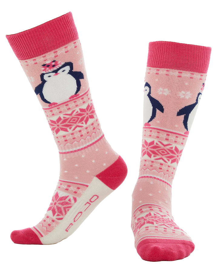 Rojo Perry Penguin Kids' Sock - Orchid Pink Socks - SnowSkiersWarehouse