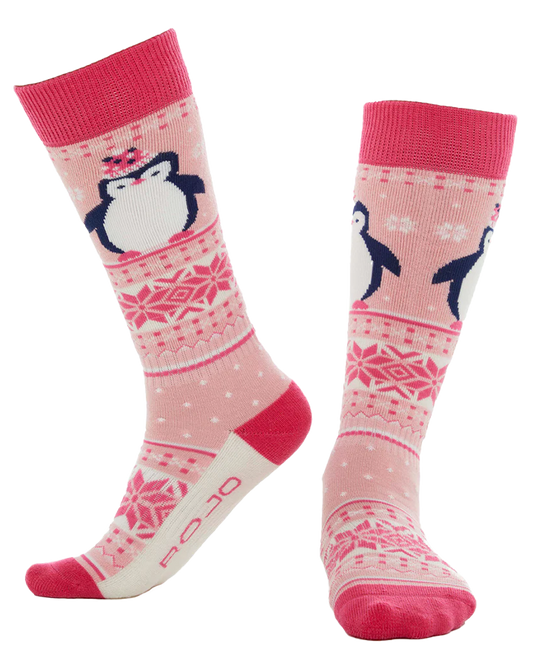 Rojo Perry Penguin Kids' Sock - Orchid Pink Socks - SnowSkiersWarehouse