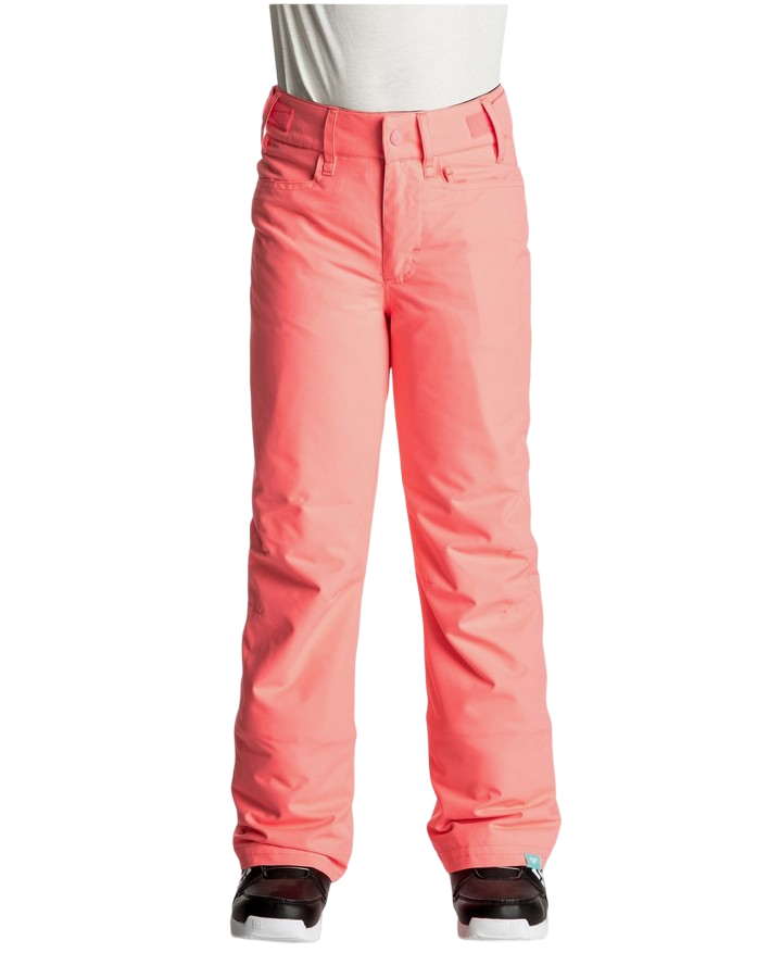 Roxy Backyard Girl Pant - Neon Grapefruit Kids' Snow Pants - SnowSkiersWarehouse