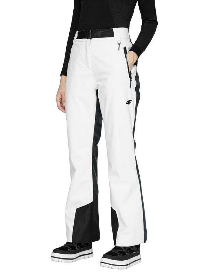 4F Glory Womens Ski Pant - White - 2022 Snow Pants - Trojan Wake Ski Snow