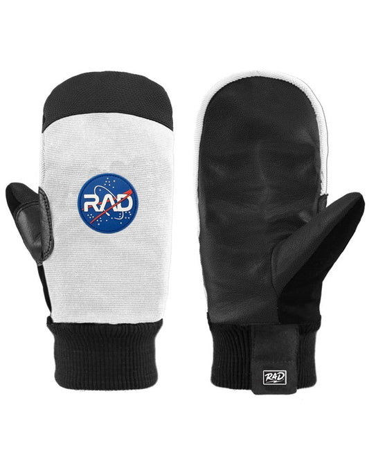 RAD Crew Mitten - Space White Unisex Snow Mittens - Trojan Wake Ski Snow