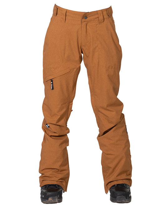 Nikita Womens White Pine Textured Pant - Caramel - 2021 Snow Pants - Trojan Wake Ski Snow