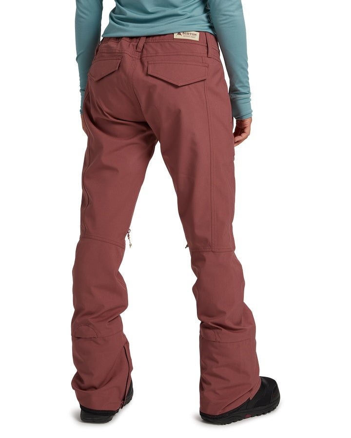 Burton Womens Vida Pant - Rose Brown - 2021 (L) Snow Pants - Trojan Wake Ski Snow