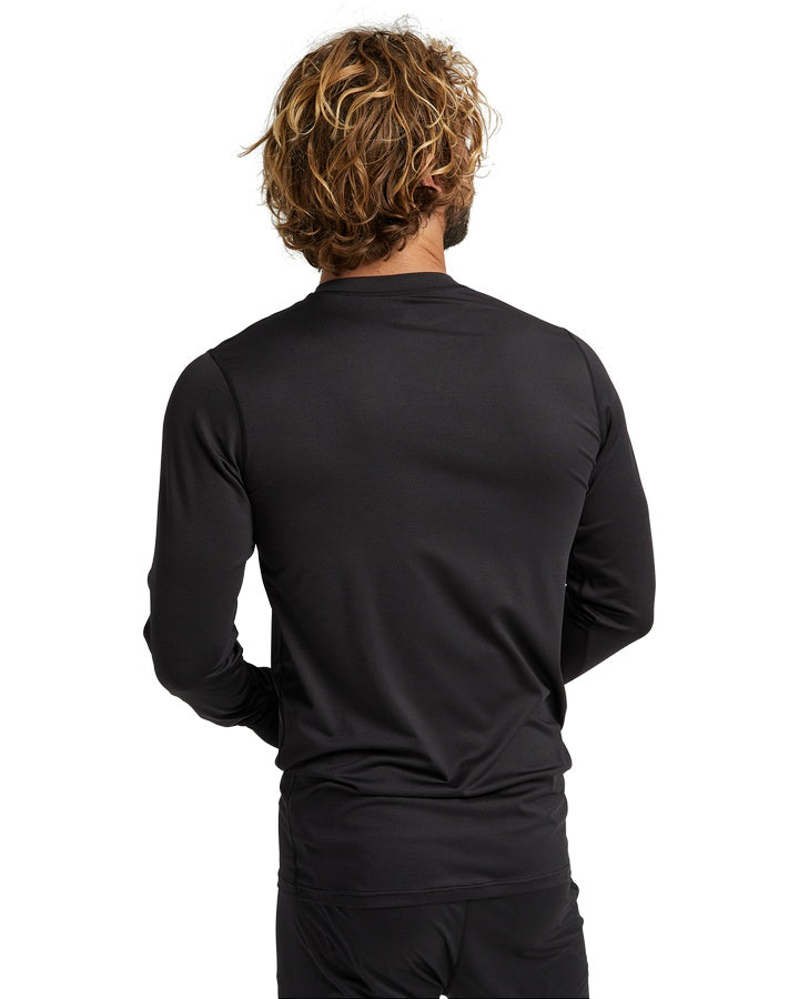 Burton Men's Lightweight X Base Layer Crewneck - True Black Thermals - Trojan Wake Ski Snow