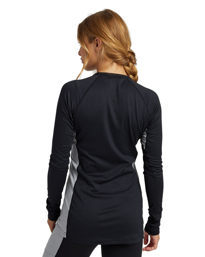 Burton Womens Midweight X Base Layer Crewneck - True Black - 2023 Thermals - Trojan Wake Ski Snow