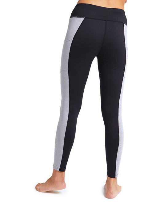 Burton Women's Midweight X Base Layer Pants - True Black/Gray Heather Women's Thermal Bottoms - Trojan Wake Ski Snow