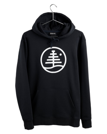 Burton Family Tree Pullover Hoodie - True Black Men's Hoodies - Trojan Wake Ski Snow