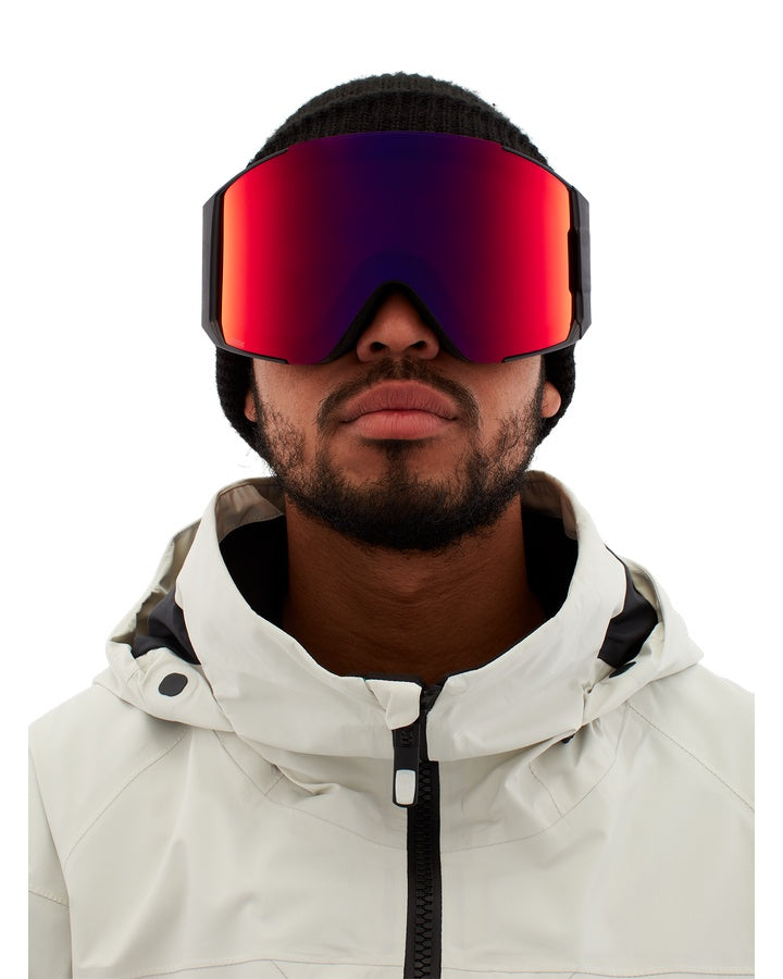 Anon Sync Snow Goggles + Bonus Lens - Black/Perceive Sunny Red Lens Snow Goggles - Trojan Wake Ski Snow