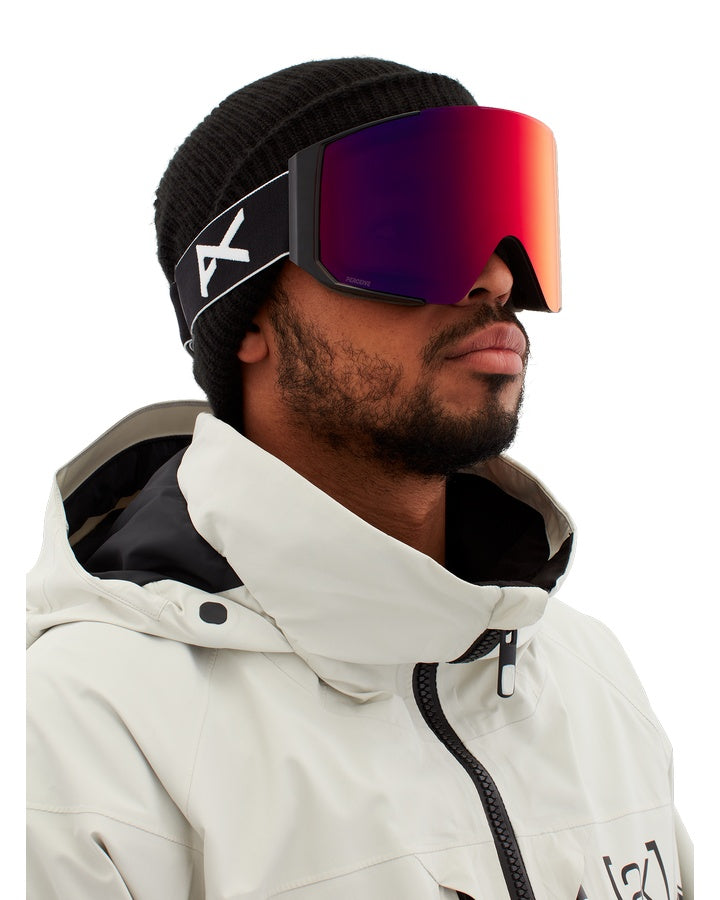 Anon Sync Snow Goggles + Bonus Lens - Black/Perceive Sunny Red Lens Snow Goggles - Trojan Wake Ski Snow