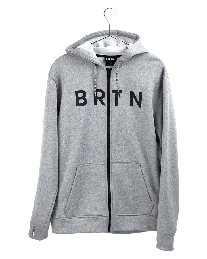 Burton Oak Seasonal Full-Zip Fleece - Gray Heather Hoodies & Sweatshirts - Trojan Wake Ski Snow