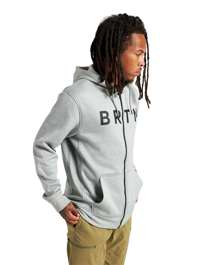 Burton Oak Seasonal Full-Zip Fleece - Gray Heather Hoodies & Sweatshirts - Trojan Wake Ski Snow