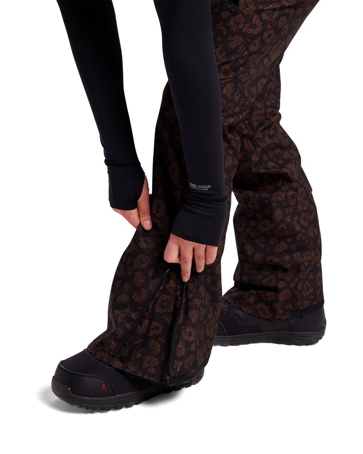 Burton Marcy Womens High Rise Pant - Animal Cheetah - 2022 (L) Snow Pants - Trojan Wake Ski Snow