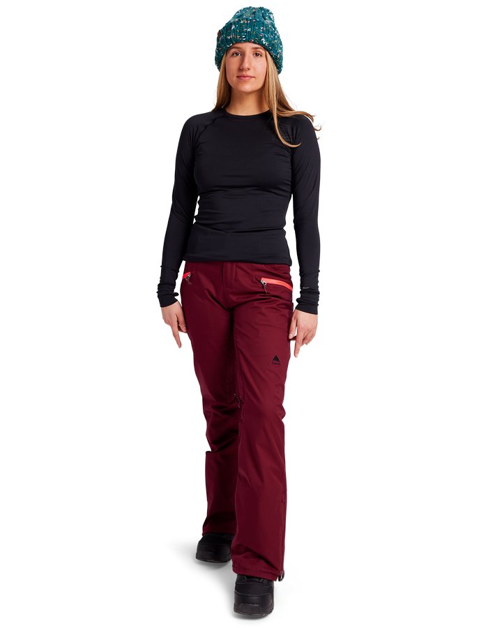 Burton Marcy Womens High Rise Womens Pant - Mulled Berry - 2022 Snow Pants - Trojan Wake Ski Snow