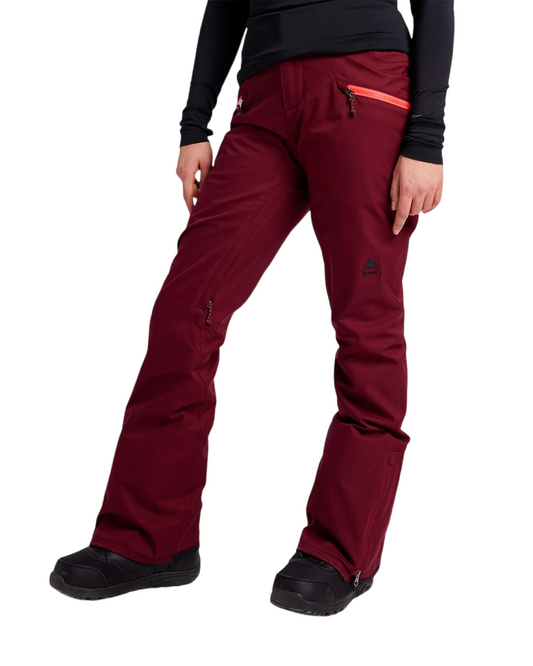 Burton Marcy Womens High Rise Womens Pant - Mulled Berry - 2022 Snow Pants - Trojan Wake Ski Snow