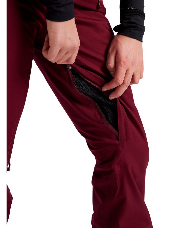 Burton Marcy Womens High Rise Womens Pant - Mulled Berry - 2022 Snow Pants - Trojan Wake Ski Snow