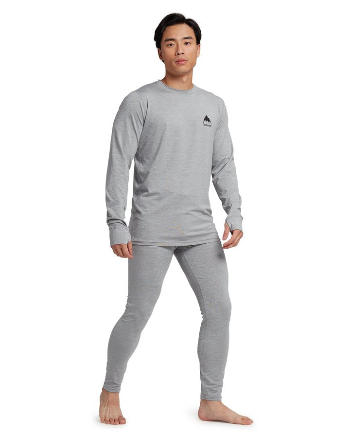 Burton Men's Lightweight X Base Layer Pants - Gray Heather Thermals - Trojan Wake Ski Snow