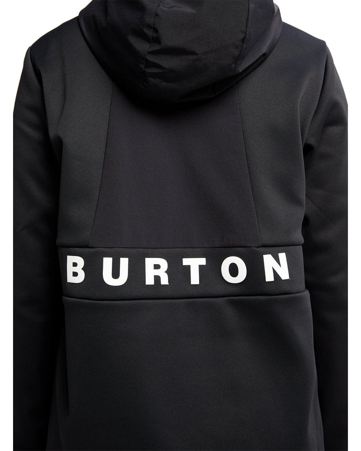 Burton Women's Crown Weatherproof Performance Pullover Hoodie - True Black - 2022 Hoodies & Sweatshirts - Trojan Wake Ski Snow