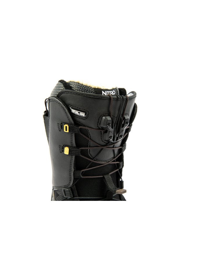 Nitro Faint TLS Womens Snowboard Boots - Black/Gold - 2022 Snowboard Boots - Trojan Wake Ski Snow