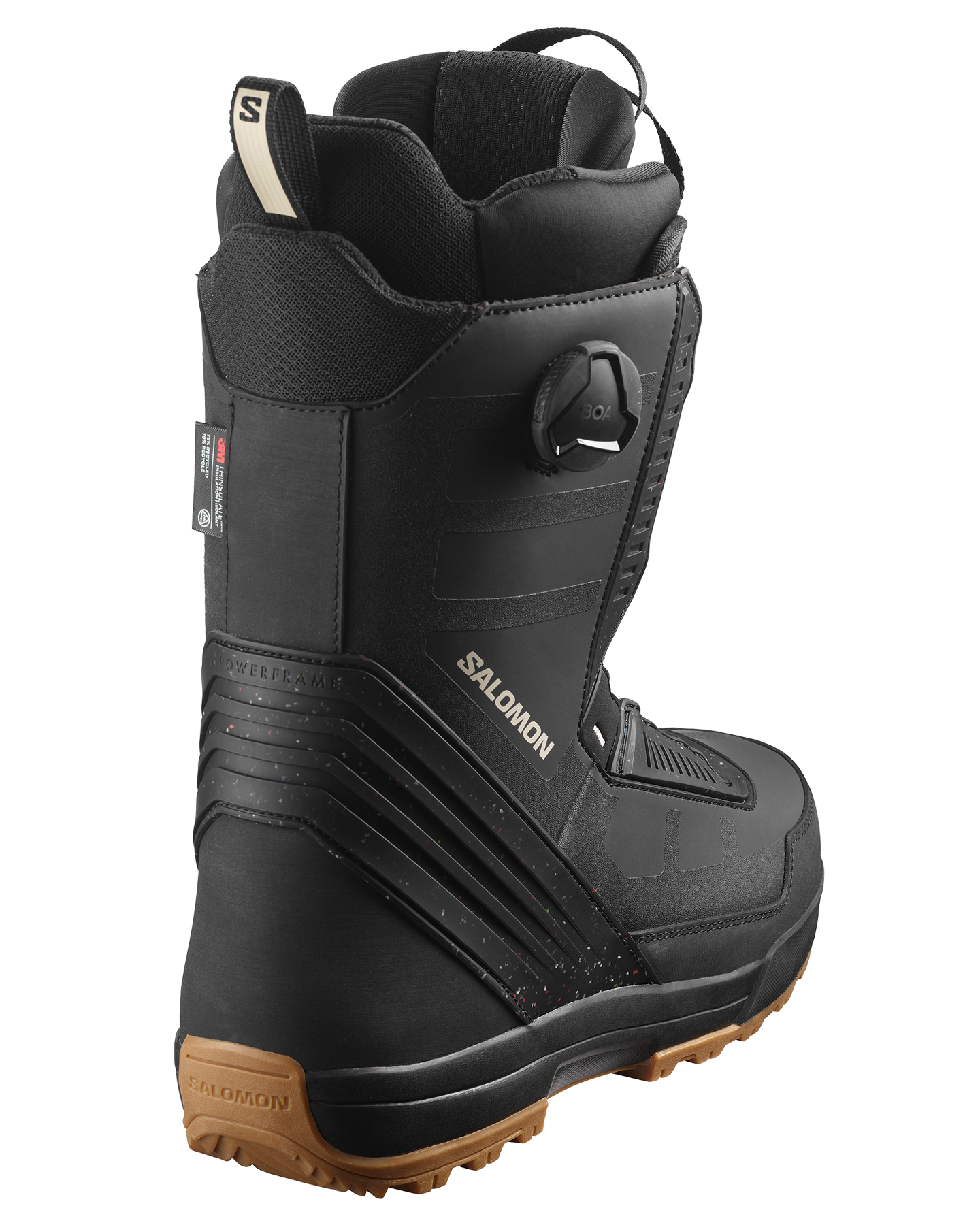 Salomon Malamute Dual Boa Snowboard Boots - Black / Black / Black - 2024 Snowboard Boots - Trojan Wake Ski Snow