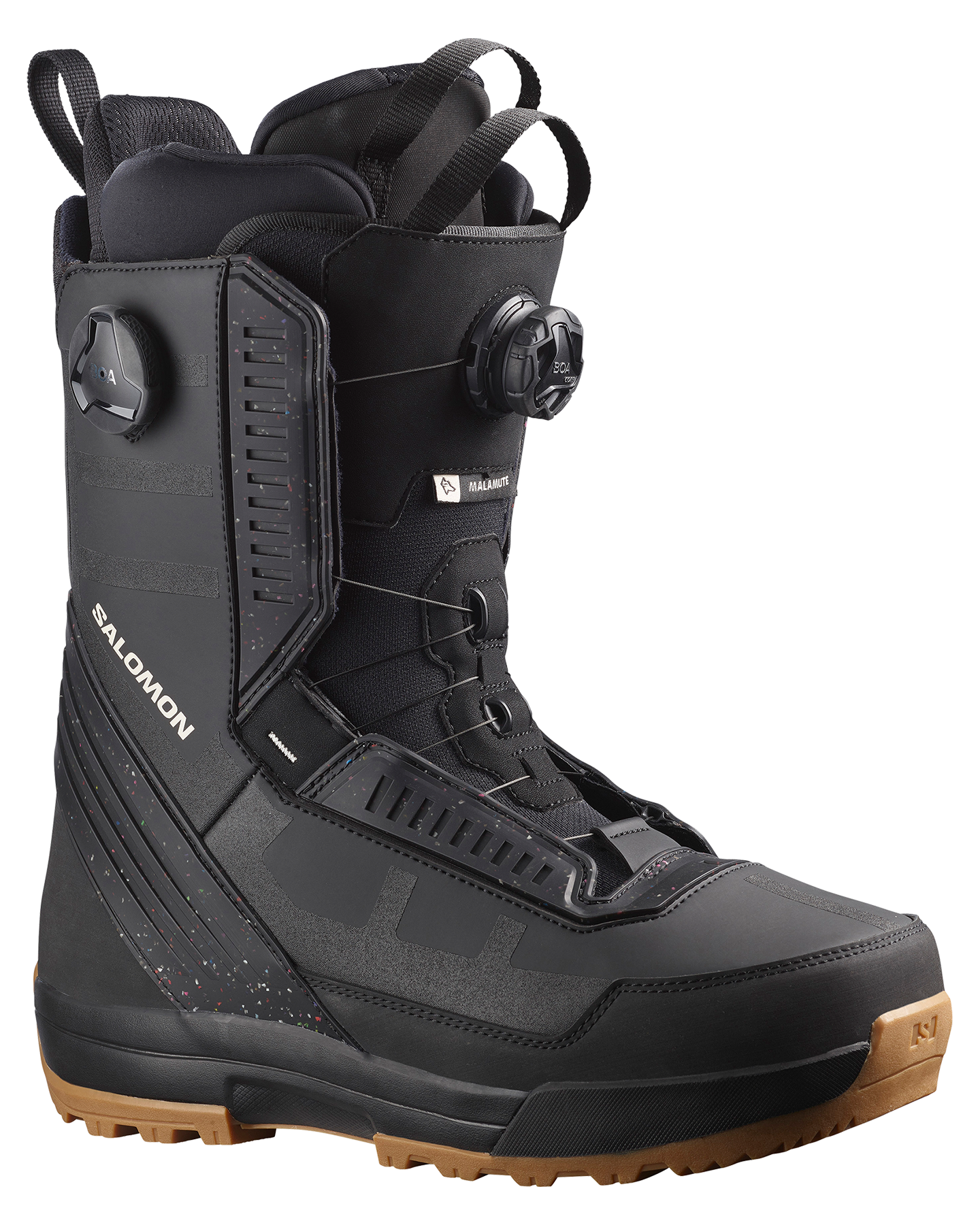 Salomon Malamute Dual Boa Snowboard Boots Black Black Black 2024 Shop Snowboard Boots at Trojan Wake Ski Snow Snow Skiers Warehouse