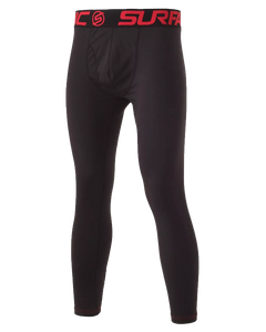 Surfanic bodyfit carbon dri thermal leggings in black