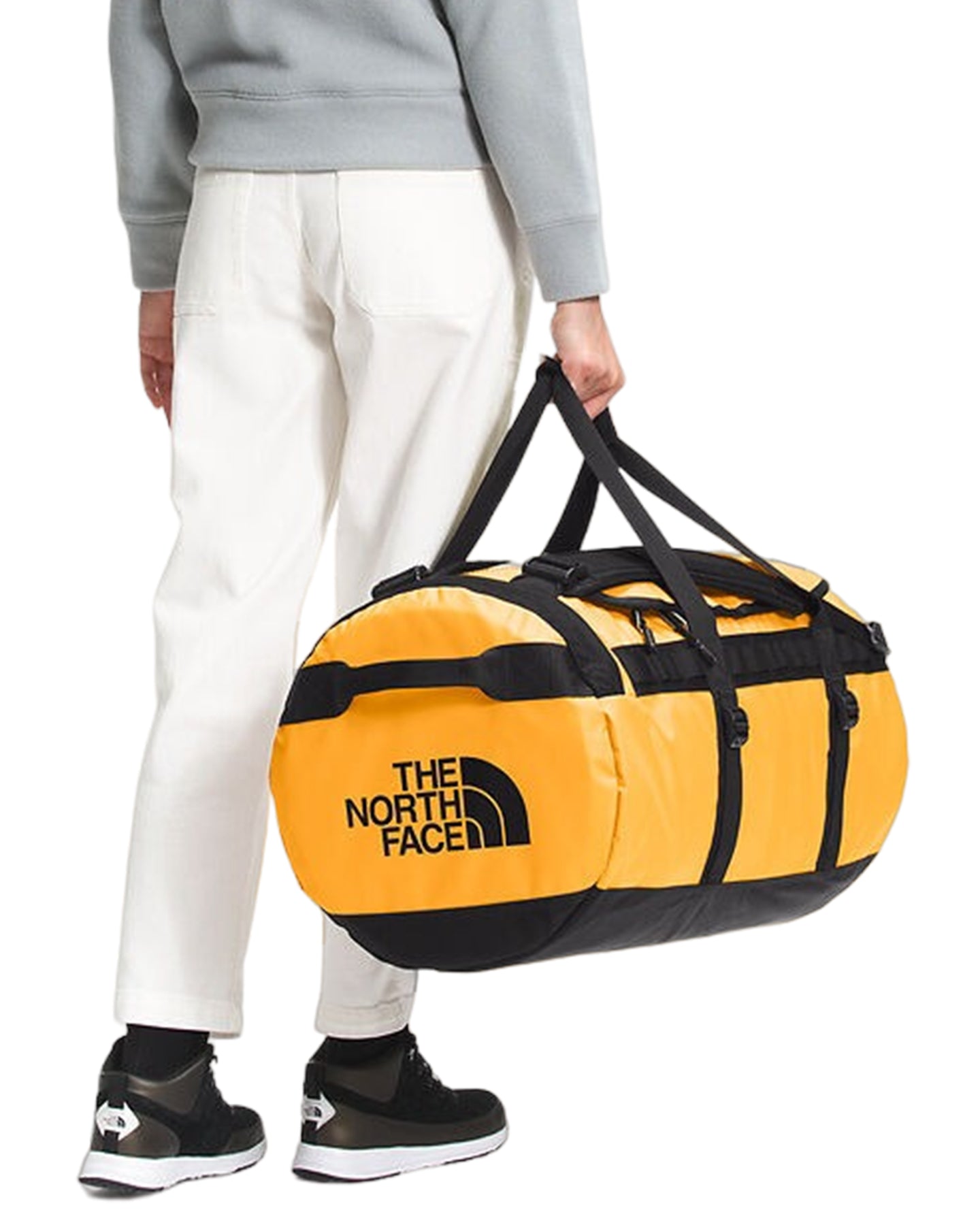 The North Face Base Camp Duffel - Mineral Gold / TNF Black - 2023 Luggage Bags - SnowSkiersWarehouse