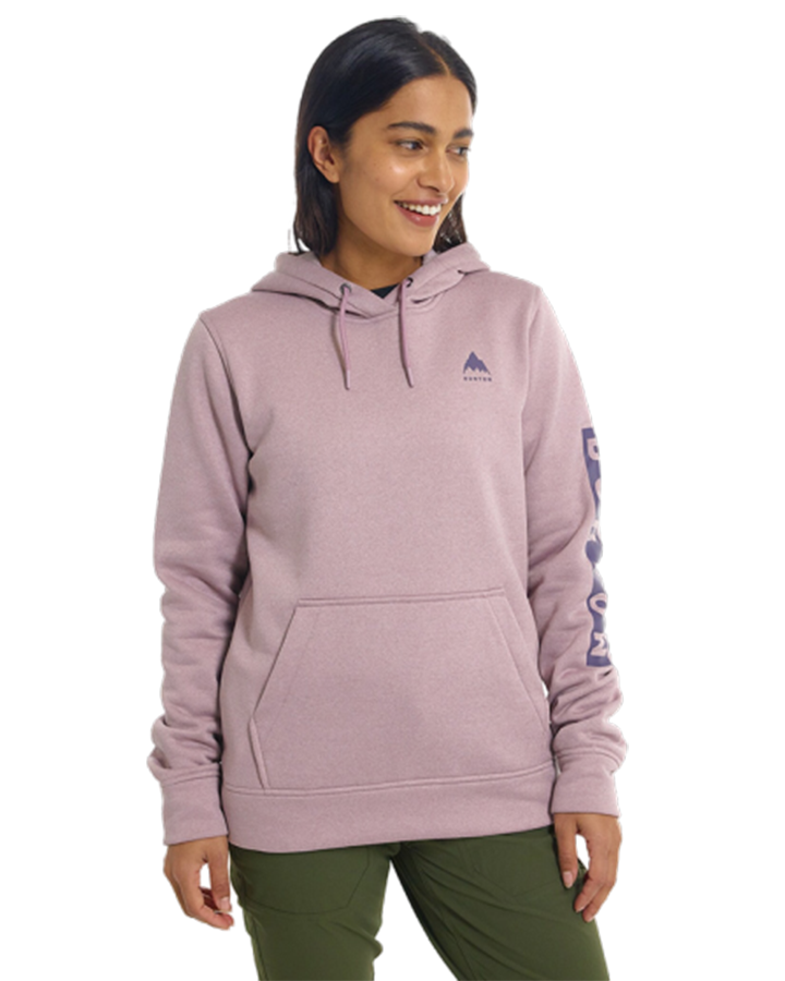 Burton Women's Oak Pullover Hoodie - Elderberry Heather Hoodies & Sweatshirts - Trojan Wake Ski Snow