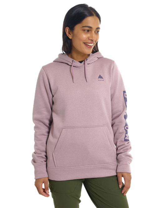 Burton Women's Oak Pullover Hoodie - Elderberry Heather Hoodies & Sweatshirts - Trojan Wake Ski Snow