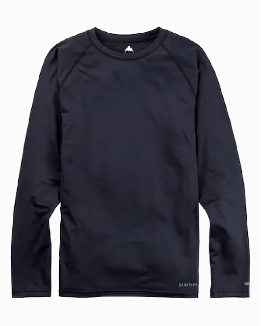 Burton Men's Midweight X Base Layer Crewneck - True Black/Gray Heather Men's Thermals - Trojan Wake Ski Snow