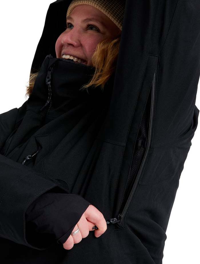 Burton Womens Prowess Jacket - True Black - 2023 Snow Jackets - Trojan Wake Ski Snow