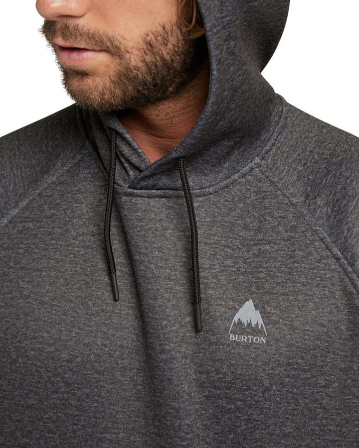 Burton Men's Crown Weatherproof Pullover Fleece - True Black Heather Hoodies & Sweatshirts - Trojan Wake Ski Snow