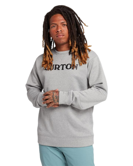 Burton Men's Oak Pullover Crew - Gray Heather Hoodies & Sweatshirts - Trojan Wake Ski Snow