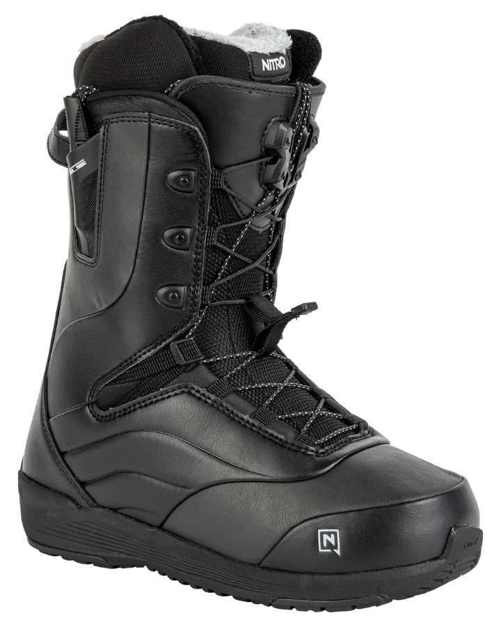 Nitro Crown TLS Womens Snowboard Boots - Black - 2023 Snowboard Boots - Trojan Wake Ski Snow